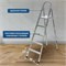 Лестница-стремянка AMIGO ЛС1005, 5 ступеней, высота 1.09м, алюминиевая 86364