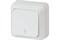 Выключатель INTRO Quadro 2-103-01, одноклавишный, накладной, белый, проходной 90364