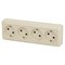Розетка INTRO Quadro 2-207-02, четырехместная, накладная, без заземления, слоновая кость 85194