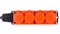 Колодка для удлинителя NE-AD 4114, четырехместная, 16A, 220-240В, IP54, 3500Вт, с заземлением, с заглушкой, каучук, оранжевый 89851