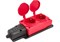 Колодка для удлинителя NE-AD 4122, двухместная, 16A, 220-240В, IP54, 3500Вт, с заземлением, с заглушкой, каучук, красный 90699