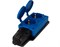 Колодка для удлинителя NE-AD 4142, двухместная, 16A, 220-240В, IP54, 3500Вт, с заземлением, с заглушкой, каучук, синий 90701