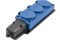 Колодка для удлинителя NE-AD 4143, трехместная, 16A, 220-240В, IP54, 3500Вт, с заземлением, с заглушкой, каучук, синий 89849