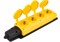 Колодка для удлинителя NE-AD 4154, четырехместная, 16A, 220-240В, IP54, 3500Вт, с заземлением, с заглушкой, каучук, желтый 90703