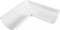 Угол желоба водосточного, диаметр 120мм, внутренний, оцинкованная сталь с покрытием, RAL 9003 белый 21388