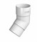 Колено трубы водосточной, 125/82мм, 108 градусов, пластиковое ПВХ, RAL 9003 белый 88199