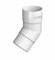 Колено трубы водосточной, 125/82мм, 135 градусов, пластиковое ПВХ, RAL 9003 белый 30967