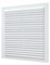 Решетка вентиляционная AURAMAX 2323С, 235x235мм, с антимоскитной сеткой, с жалюзи, пластиковая, белая 42978
