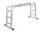 Лестница трансформер ВИХРЬ ЛТА 4х3, 4х3 ступеней, высота 0.98-3.64мм, алюминиевая 70516