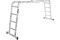 Лестница трансформер ВИХРЬ ЛТА 4х4, 4х4 ступеней, высота 1.26-4.77мм, алюминиевая 70517