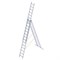 Лестница универсальная, трехсекционная Dogrular 4315, 3х15 ступеней, высота 4.22-11.36мм, алюминиевая 2185
