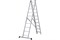 Лестница универсальная, трехсекционная, НОВАЯ ВЫСОТА NV 1230310, 10х3 ступеней, алюминиевая 51903