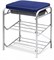 Банкетка-этажерка для обуви HAUSHALT НБ1/BL, 44x33x51.6см, 2 полки, мягкое сиденье 39x30.5см, синий 48905