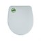Сиденье с крышкой для унитаза (стульчак) ИНКОЭР Лира, голубовато-белое, пластиковое 88412