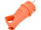 Вилка прямая UNIVersal 3030, 16А, 250В, IP44, с заземлением, каучук, с ушком, оранжевая, (еврослот) 84177