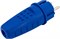 Вилка прямая UNIVersal 3041, 16А, 250В, IP44, с заземлением, каучук, синяя, (еврослот) 84176