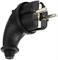 Вилка угловая LEZARD 106-0400-0108/108, 2P+PE, 16А, 220-240В, IP44, с заземлением, каучук, черная 84179