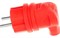 Вилка угловая ЭРА V9-RED-IP44 V9, 16А, 250В, IP44, с заземлением, каучук, красная 88894