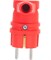 Вилка угловая ЭРА V9-RED-IP44 V9, 16А, 250В, IP44, с заземлением, каучук, красная 88894