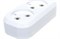 Колодка для удлинителя IONICH UNIVersal 1517, двухместная, 10А, 250В, IP20, без заземления, белая 80225