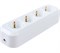Колодка для удлинителя IONICH UNIVersal 1522, четырехместная, 16А, 250В, IP20, с заземлением, белая 80230