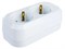 Колодка для удлинителя MAKEL 111, двухместная, 16А, 250В, IP20, 2200Вт, с заземлением, АБС-пластик, белый 88198