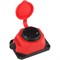 Колодка для удлинителя ЭРА К-1е-RED-IP44, одноместная, 16A, 220-230В, IP44, 3500Вт, с заземлением, с заглушкой, каучук, красный 88893
