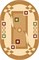 Ковер KAMEA carving 5462, 80х150см, овальный, кремовый 48257