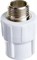 Муфта комбинированная PPRC 25x1" НР(ш), полипропиленовая, белая 88515