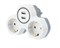 Разветвитель/тройник STEKKER 32872, двухместный, 16A, с заземлением, 2xUSB, 2.4А, белый/серый 85416