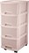 Комод Компакт AJUR KL379622005, 300х370х690мм, 4-секционный, на колесах, пластиковый, бежевый топаз 90975