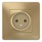 Розетка SYSTEM ELECTRIC Blanca BLNRS000014, одноместная, встраиваемая, титан, без заземления 41399
