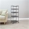 Этажерка Ладья Э410Гр ЗМИ, 45x30x119см, полка+4 корзины, до 10кг каждая, графит 13301