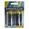 Элемент питания (батарейка) Ergolux 11752 D/LR20, щелочной, 1.5В, 2шт в блистере 73324
