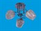 Люстра подвесная 3-рожковая 086HE/3CR WT, диаметр 490мм, 3x40W, хром, белый/хром 42830