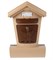Ящик почтовый Элит, 490x320мм, пластиковый, бежевый с коричневым, с замком - фото 16849