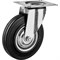 Колесо поворотное ЗУБР Профессионал, диаметр 125 мм, грузоподъемность 100кг, резина/металл, игольчатый подшипник - фото 29240