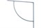 Кронштейн арочный Сибртех, выгнутый, 200x200x20мм, серый - фото 29969