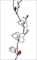 Плитка настенная керамическая декоративная облицовочная Декор Таурус 3 Роза 1 341501, 25x40см, матовая, белая с рисунком - фото 31031