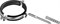 Крепеж-хомут сантехнический 5 дюймов, с резиновым уплотнителем, шурупом и дюбелем, 135-143мм, металлический оцинкованный - фото 31650