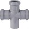 Крестовина канализационная одноплоскостная, 110/110/110, угол 87 градусов, полипропиленовая, серая 4930