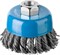 Щетка-крацовка чашечная ЗУБР ЭКСПЕРТ 35277-080 для УШМ, 80мм, М14, плетеная проволока 0.8мм 3435