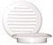 Решетка вентиляционная EVENT ПКР145/100, диаметр 100мм, с фланцем, с жалюзи, круглая, пластиковая, белая - фото 42282