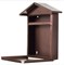 Ящик почтовый Домик Элит, 350х105х280мм, с замком, коричневый 25759
