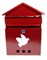 Ящик почтовый Домик Голубь, 350x240мм, вишня, с замком - фото 48560
