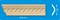 Плинтус потолочный экструзионный Лагом Формат 206, длина 2м, бук - фото 50576