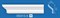 Плинтус потолочный экструзионный Лагом Формат 06013Е, 54x27ммx2м, полистирол, белый - фото 50587