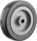 Колесо ЗУБР, диаметр 75мм, грузоподъемность 50кг, резина/полипропилен - фото 57380