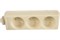 Колодка розеточная для удлинителя Uniel K-CP3-10 WHITE, трехместная, под пайку, 10А, 250В, 2200W, АБС-пластик, без заземления, белая - фото 58768