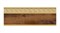 Карниз потолочный BroDecor Меандр, трехрядный, с поворотами, с блендой ПВХ, 2м, орех бежевый/золото - фото 60464